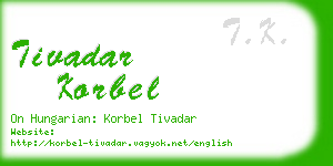 tivadar korbel business card